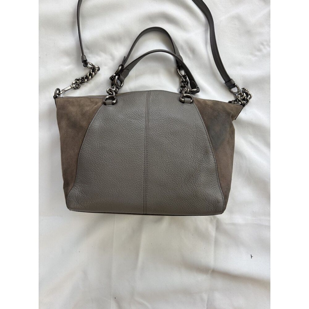 Coach Pebbled Leather & Suede Chain Strap Shoulder or Crossbody Bag - Picture 4 of 14